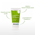 The Derma Co 1% Salicylic Acid Oil-Free Moisturizer - With Oat Extract, Lightweight, For Active Acne, 50 g