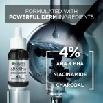 Garnier Charcoal Serum With 4% AHA + Salicylic Acid + Niacinamide, 30ml