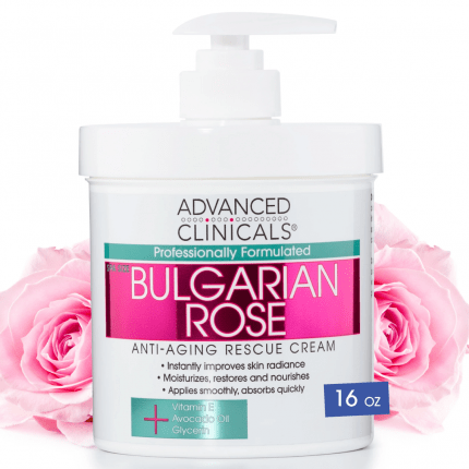 Advanced Clinicals Bulgarian Rose Anti Aging Rescue Cream 454g