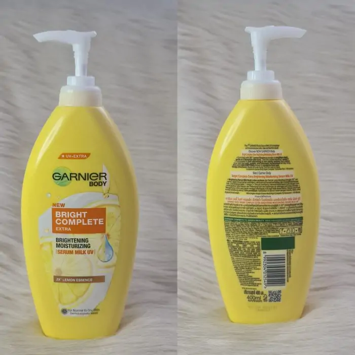 (Discounted Product) Garnier Bright Complete Body Serum Moisturising Lotion UVA UVB Filters 400ml - Image 2