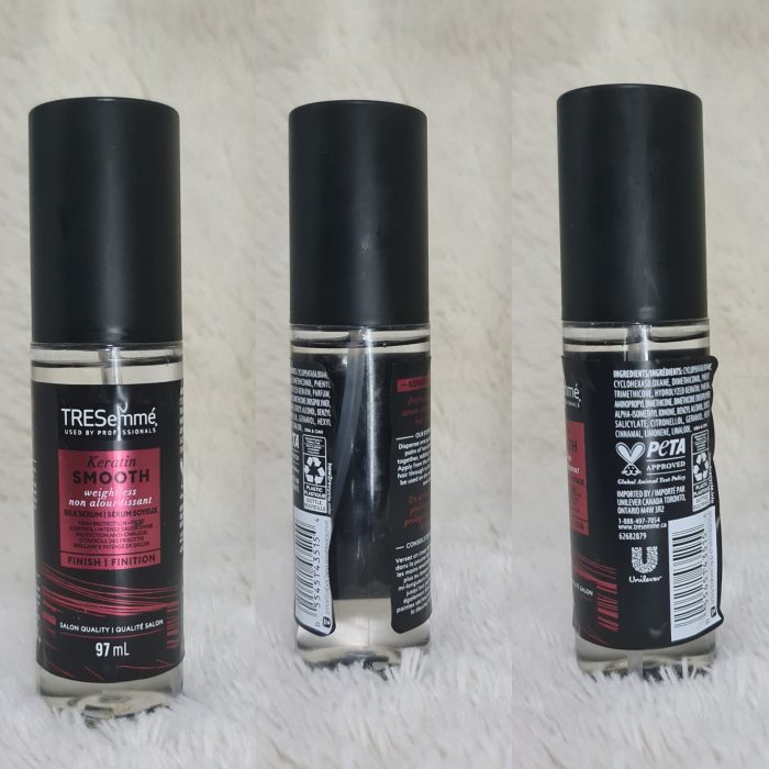 (Discounted Product) TRESemmé Keratin Smooth Weightless Silk Serum for heat protection 97ml - Image 2