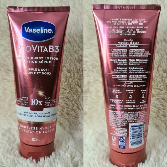 Vaseline Pro VitaB3 Serum Burst Lotion Supple & Soft Vitamin C 222ml - Image 5
