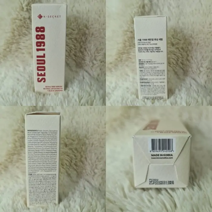 KSECRET SEOUL 1988 Serum: Retinal Liposome 2% + Black Ginseng 30ml - Image 7