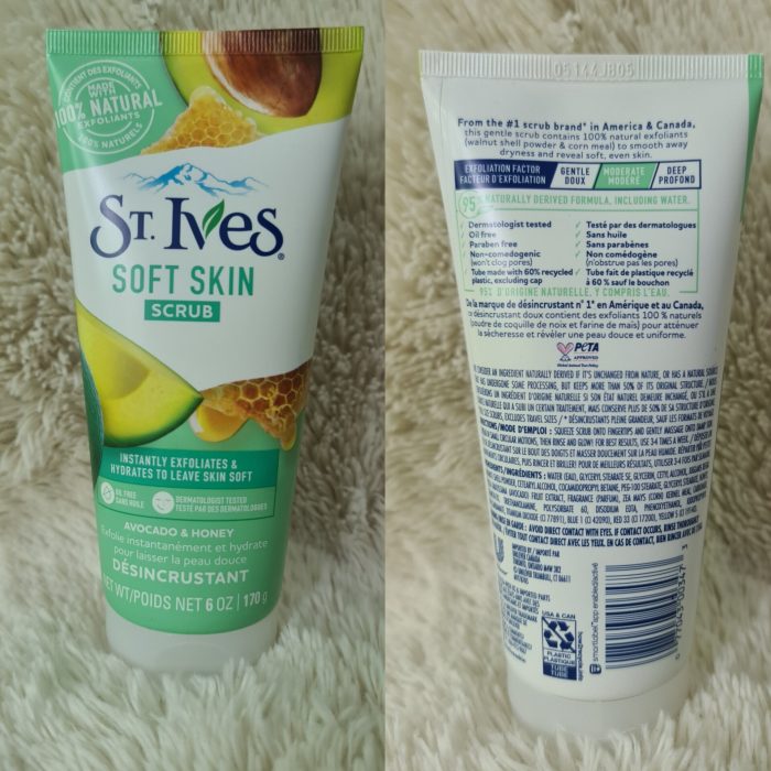St. Ives Soft Skin Avocado & Honey Scrub 170g - Image 3