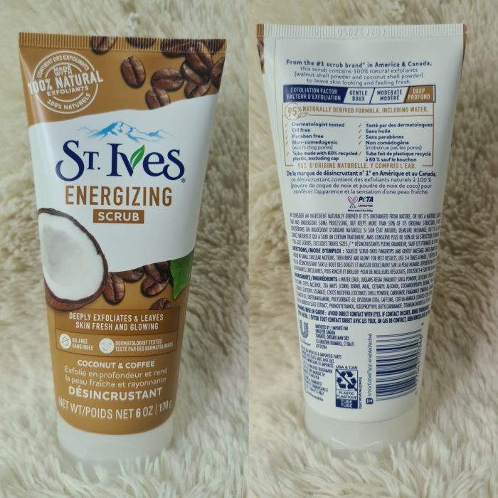 St. Ives Energizing Coconut & Coffee Scrub 170g - Image 2