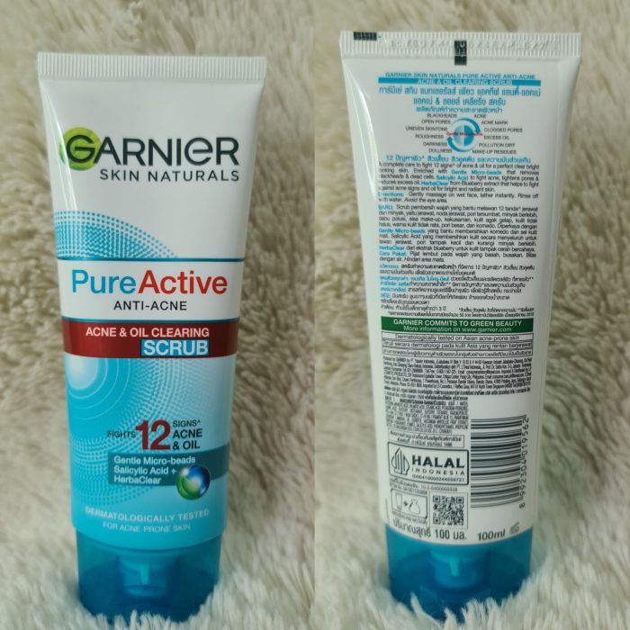 Garnier Skin Naturals Pure Active Anti Acne Scrub 100ml - Image 3