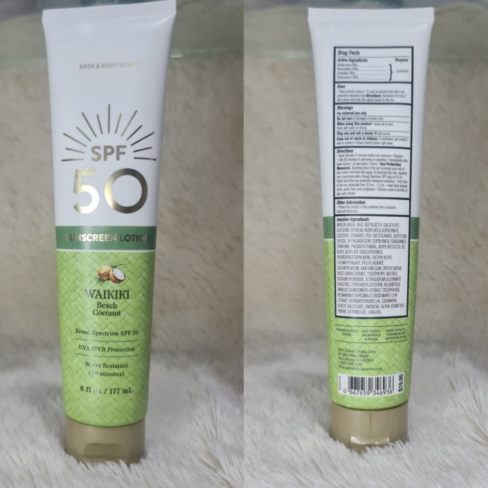 Bath & Body Works Waikiki Beach Coconut Sunscreen Lotion SPF 50, 177 ml - Image 2