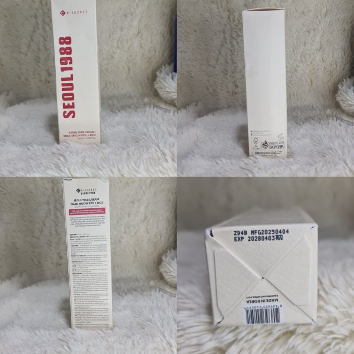 K-SECRET SEOUL 1988 Cream : Snail Mucin 93% + Rice 100ml - Image 6