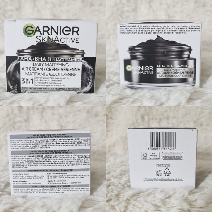 Garnier Pure Active AHA+BHA Charcoal Daily Mattifying Air Cream 50ml - Image 8