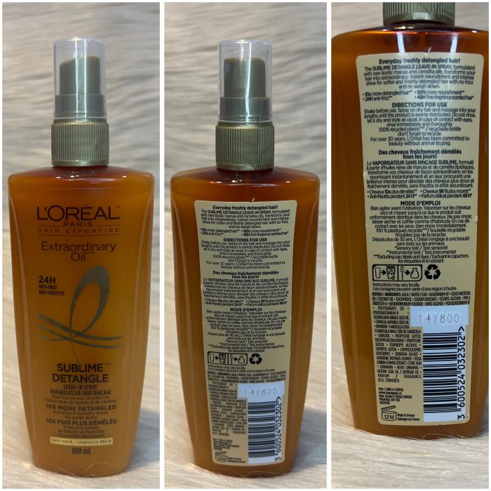 L’Oreal Paris Extraordinary Oil Sublime Detangle Leave In Spray  200ml - Image 2