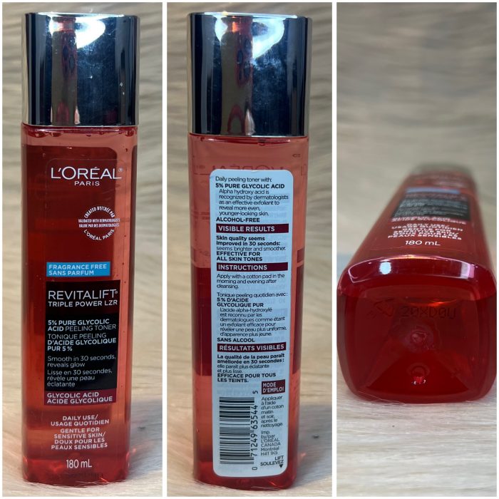 L’Oreal Paris Revitalift 5% Pure Glycolic Acid Peeling Toner 180ml - Image 3