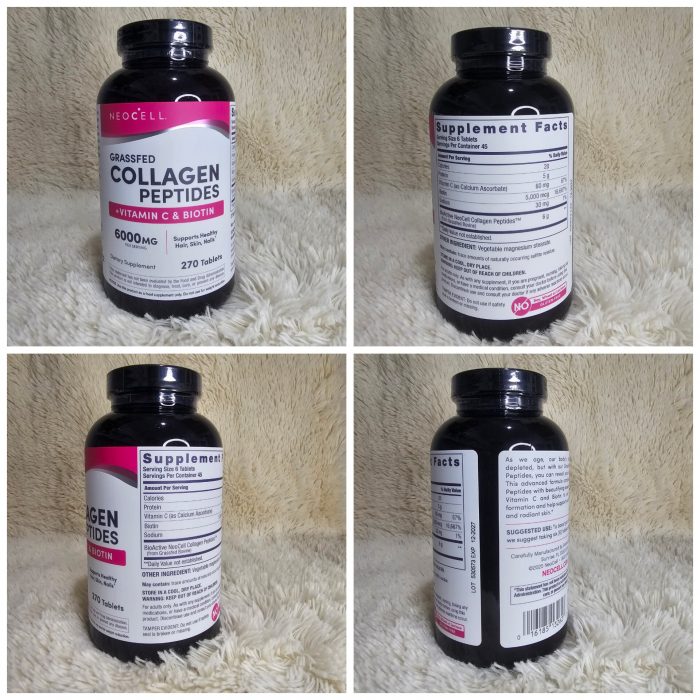 Neocell Grassfed Collagen Peptides + C & Biotin 270 Tablets - Image 8