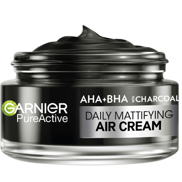 Garnier Pure Active AHA+BHA Charcoal Daily Mattifying Air Cream 50ml - Image 2