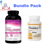 Bundle Pack Neocell Super Collagen + Vitamin C , Biotin (270 Tablets) & Ceylon Science Vitamin C (60 Capsules)