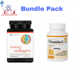 Bundle Pack Youtheory Marine Collagen (290 Tablets) & Ceylon Science Vitamin C (60 Capsules)