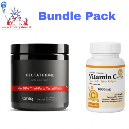 Bundle Pack Toniq Glutathione (60 Capsules) & Ceylon Science Vitamin C (60 Capsules)