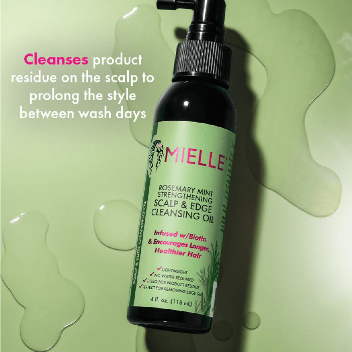 Mielle Organics Rosemary Mint Scalp & Edge Cleansing Hair Oil 118ml - Image 3