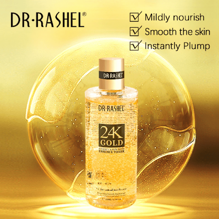 Dr.Rashel 24K Gold Radiance & Anti-Aging Essence Toner 300ml - Image 3