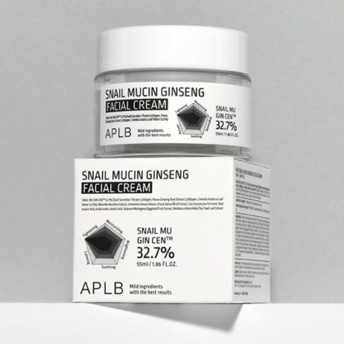 APLB Snail Mucin Ginseng Facial Cream 55ml - Image 1