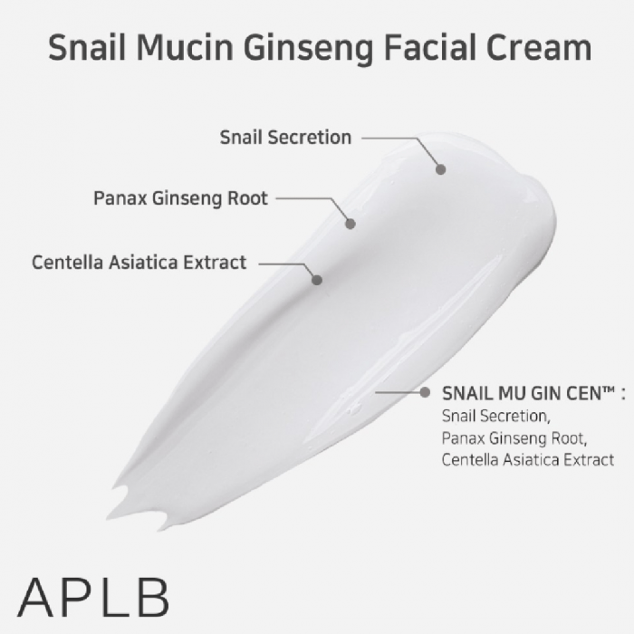 APLB Snail Mucin Ginseng Facial Cream 55ml - Image 4