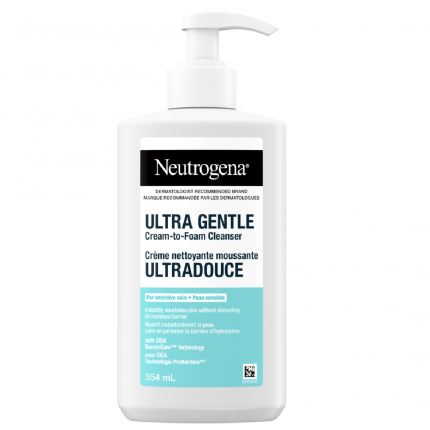 Neutrogena Ultra Gentle Cream-to-Foam Cleanser 354ml