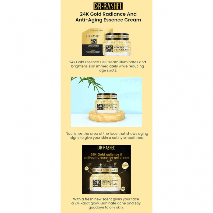 Dr. Rashel 24k Gold Radiance & Anti-Aging Essence Gel Cream 50g - Image 3
