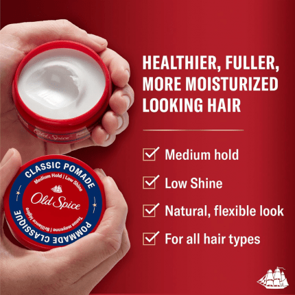 Old Spice Classic Pomade Medium Hold with Low Shine For Men 63 g