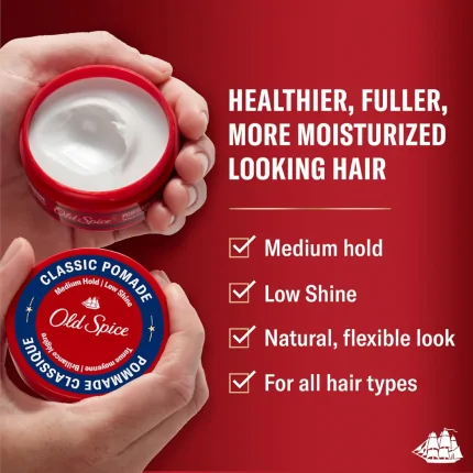 Old Spice Classic Pomade Medium Hold with Low Shine For Men 63 g
