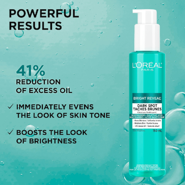 L'Oréal Paris Bright Reveal Dark Spot Taches Brunes Cleanser – 150ml - Image 2