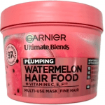 Garnier Ultimate Blends Watermelon Hair Food 3-In-1 Fine Hair Treatment Mask, 400ml (New)