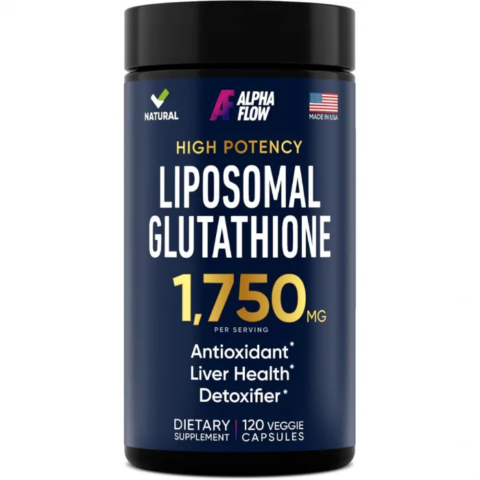 Alpha Flow Liposomal Glutathione – 1,750 mg | 120 Veggie Capsules - Image 1