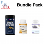 Bundle Pack Alpha Flow Liposomal Glutathione – 1,750 mg (120 Veggie Capsules) , Ceylon Science Vitamin C (60 Capsules) , Ceylon Science Bright Booster (60 Capsules)
