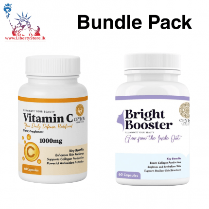 Bundle pack Ceylon Science Vitamin C (60 Capsules) & Ceylon Science Bright Booster (60 Capsules)