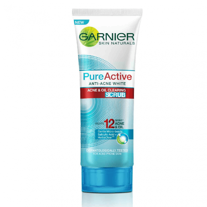 Garnier Skin Naturals Pure Active Anti Acne Scrub 100ml - Image 1