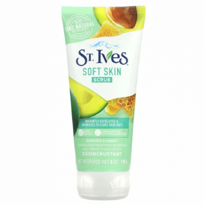 St. Ives Soft Skin Avocado & Honey Scrub 170g - Image 1