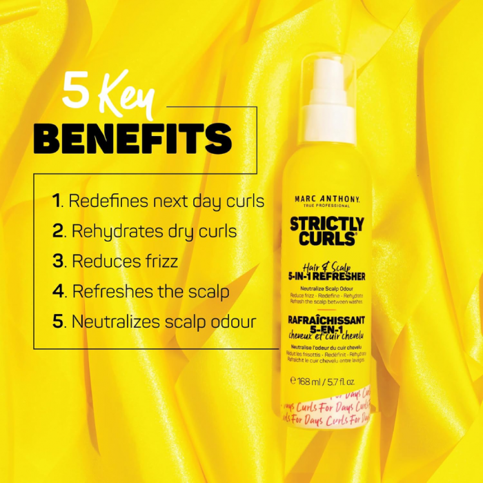 Marc Anthony Strictly Curls Hair & Scalp 5-in-1 Refresher 168ml - Image 2