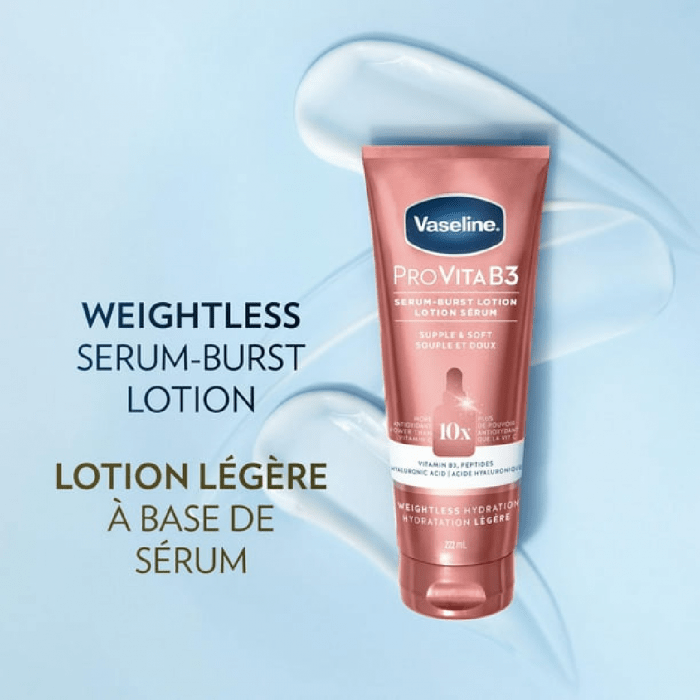 Vaseline Pro VitaB3 Serum Burst Lotion Supple & Soft Vitamin C 222ml - Image 3