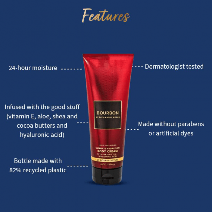 Bath And Body Works Bourbon Ultimate Hydration Body Cream 226g - Image 2