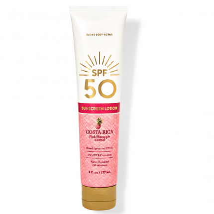 Bath & Body Works SPF 50 Pink Pineapple Sunrise Sunscreen lotion 177 ml