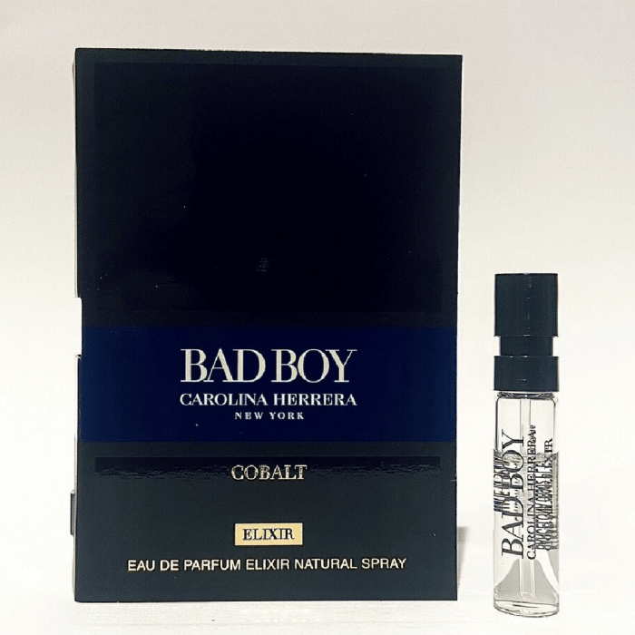Carolina Herrera Bad Boy Cobalt Elixir EDP Mens Perfume Spray 1.5ml - Image 2