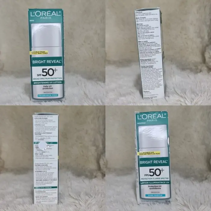 Loreal Paris Bright Reveal Broad Spectrum SPF 50 Daily UV Lotion 50ml - Image 4