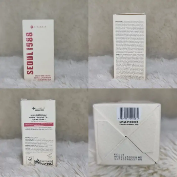 K-SECRET SEOUL 1988 Cream : Retinol Liposome 1% + Fermented Rice 50ml - Image 4