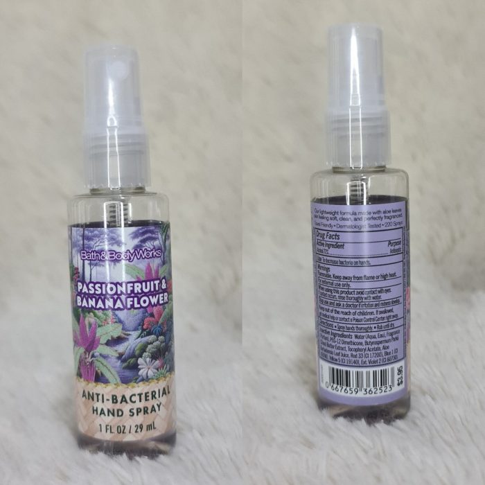 Bath & Body Works Passionfruit & Banana Flower Anti- Bacterial Hand Spray, 29ml - Image 2