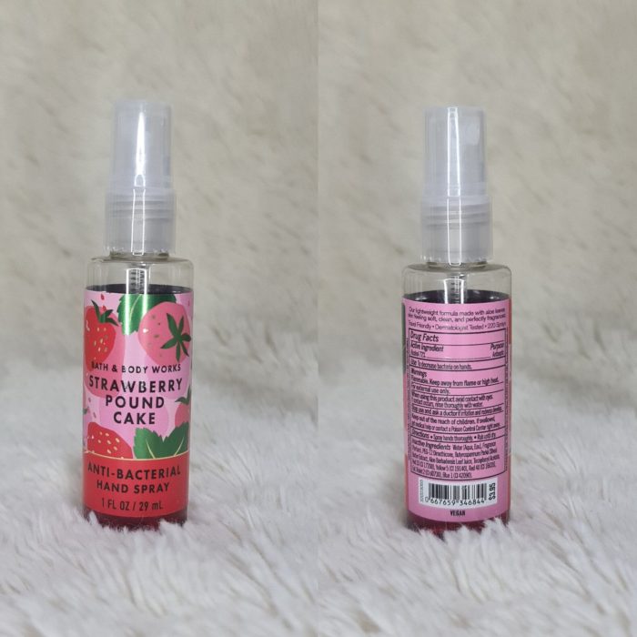 Bath & Body Works Strawberry Pound Cake Anti Bacterial Hand Spray, 29ml - Image 2