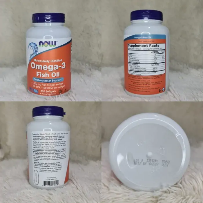 Now Foods Moleculary Distilled Omega-3 Fish Oil 200 Softgels - Image 7