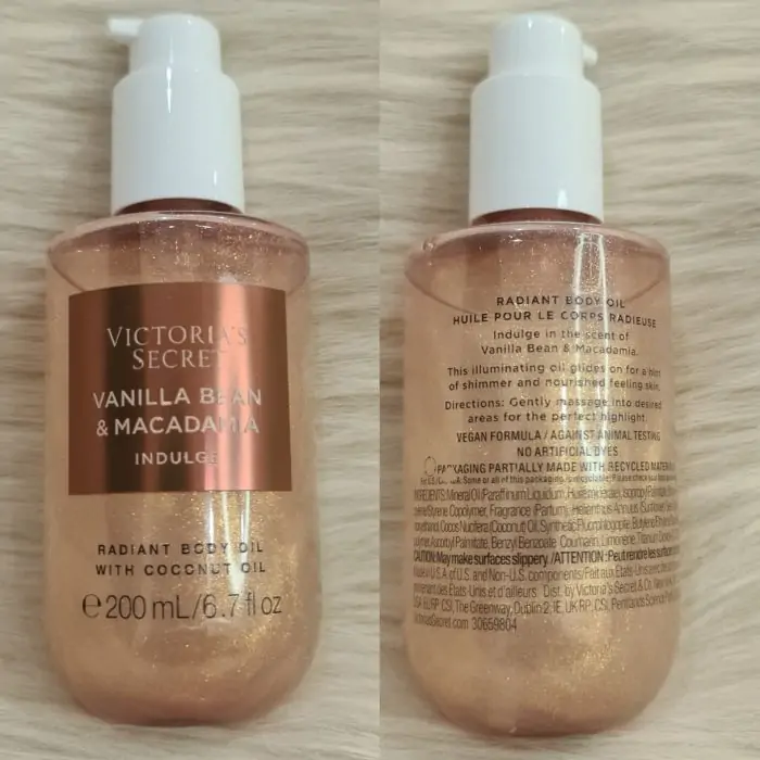 Victoria’s Secret Vanilla Bean & Macadamia Indulge Radiant Body Oil 200ml - Image 2