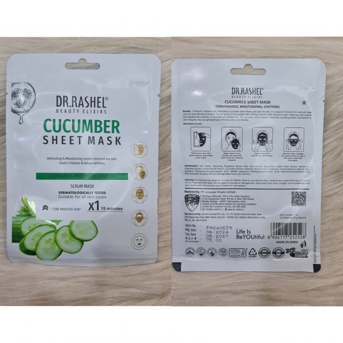 Dr.Rashel Cucumber Skin Sheet Mask with Serum - Image 2