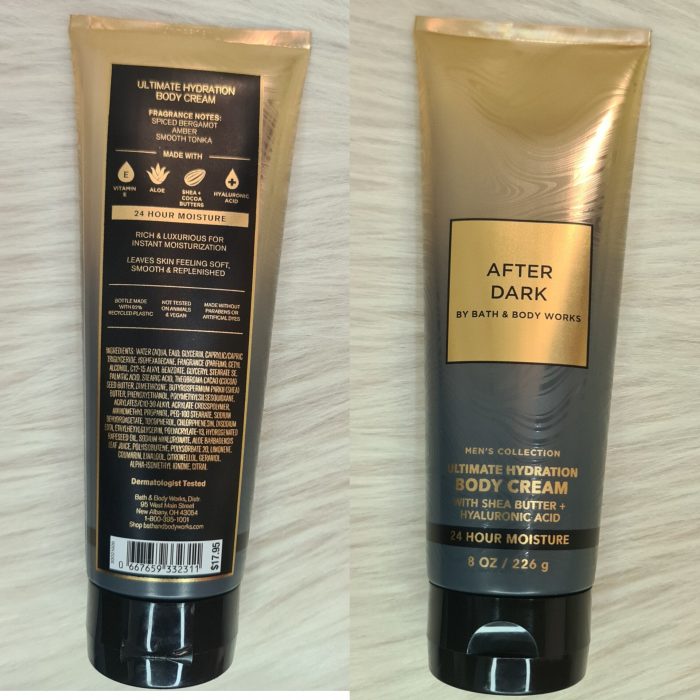Bath & Body Works After Dark Men’s Ultimate Hydration Body Cream 226g - Image 2