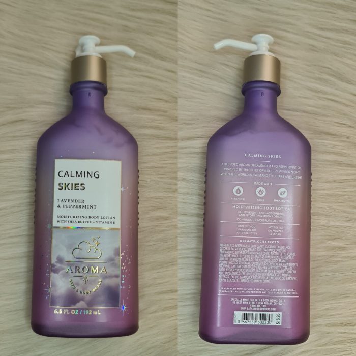 Bath and Body Works Calming Skies Lavender & Pepermint Moisturizing Body Lotion 236ml - Image 2