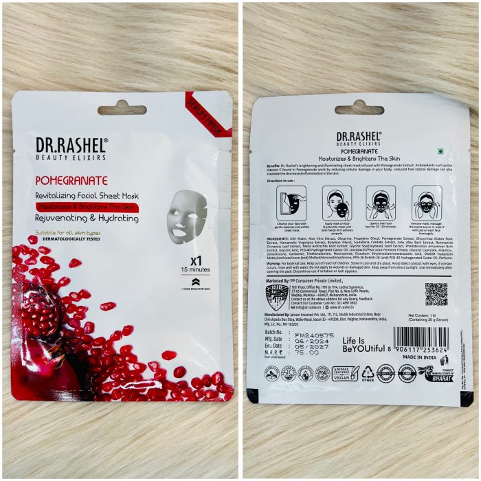 Dr.Rashel Pomegranate Skin Sheet Mask with Serum - Image 3